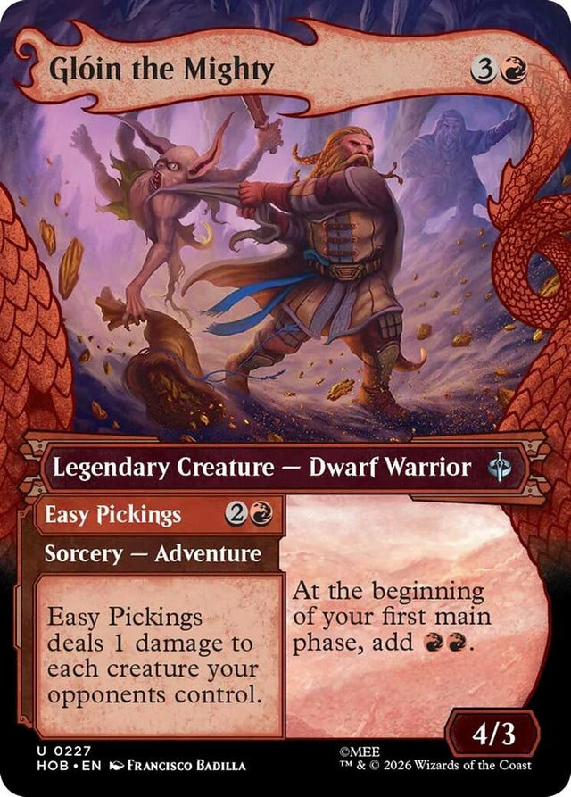 Image for Gloin the Mighty (Showcase) (227) (Foil) (The Hobbit) (HOB) - Magic: The Gathering