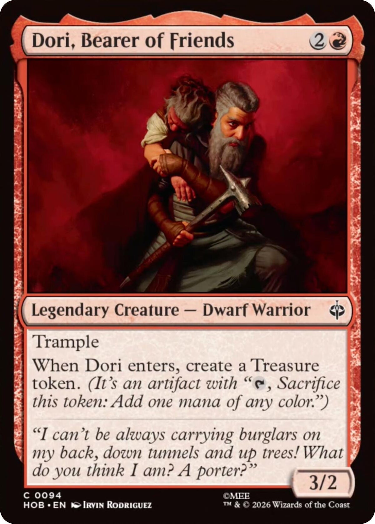 Image for Dori, Bearer of Friends (94) (Foil) (The Hobbit) (HOB) - Magic: The Gathering