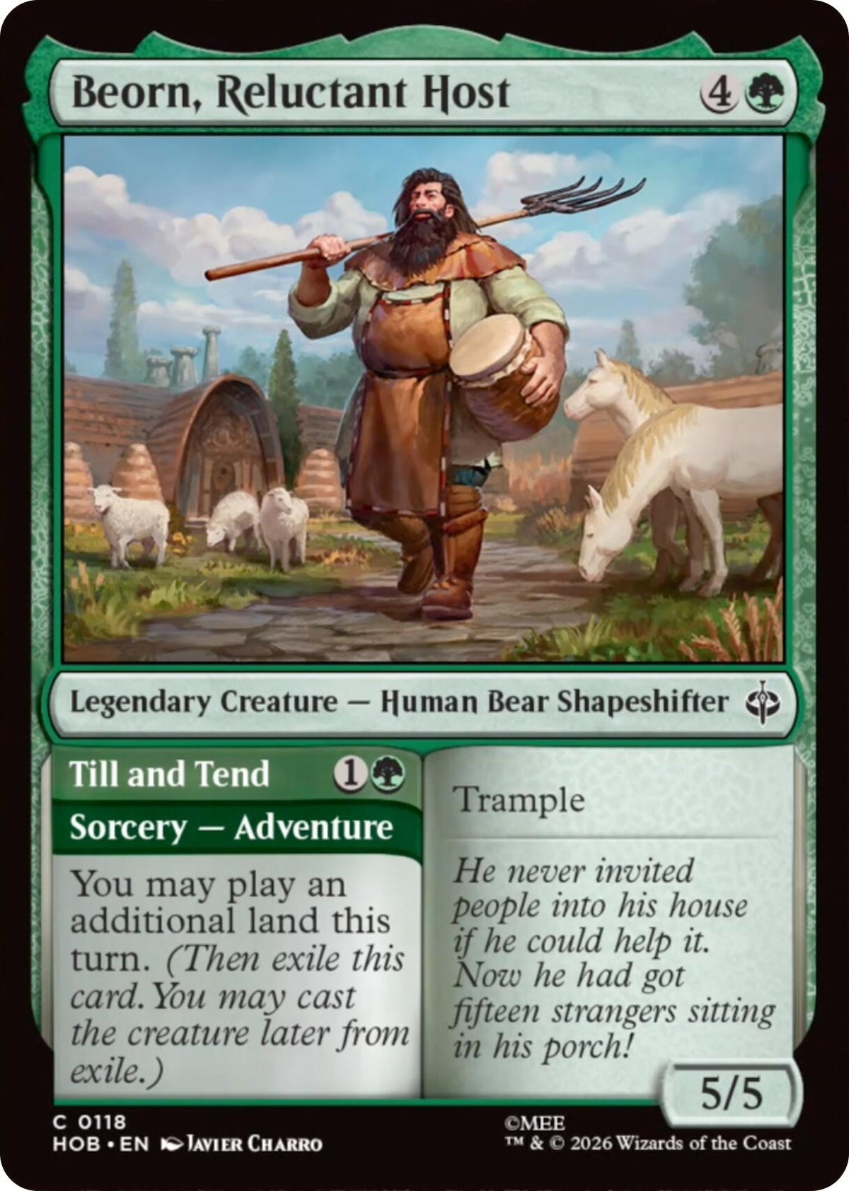 Image for Beorn, Reluctant Host (118) (Foil) (The Hobbit) (HOB) - Magic: The Gathering