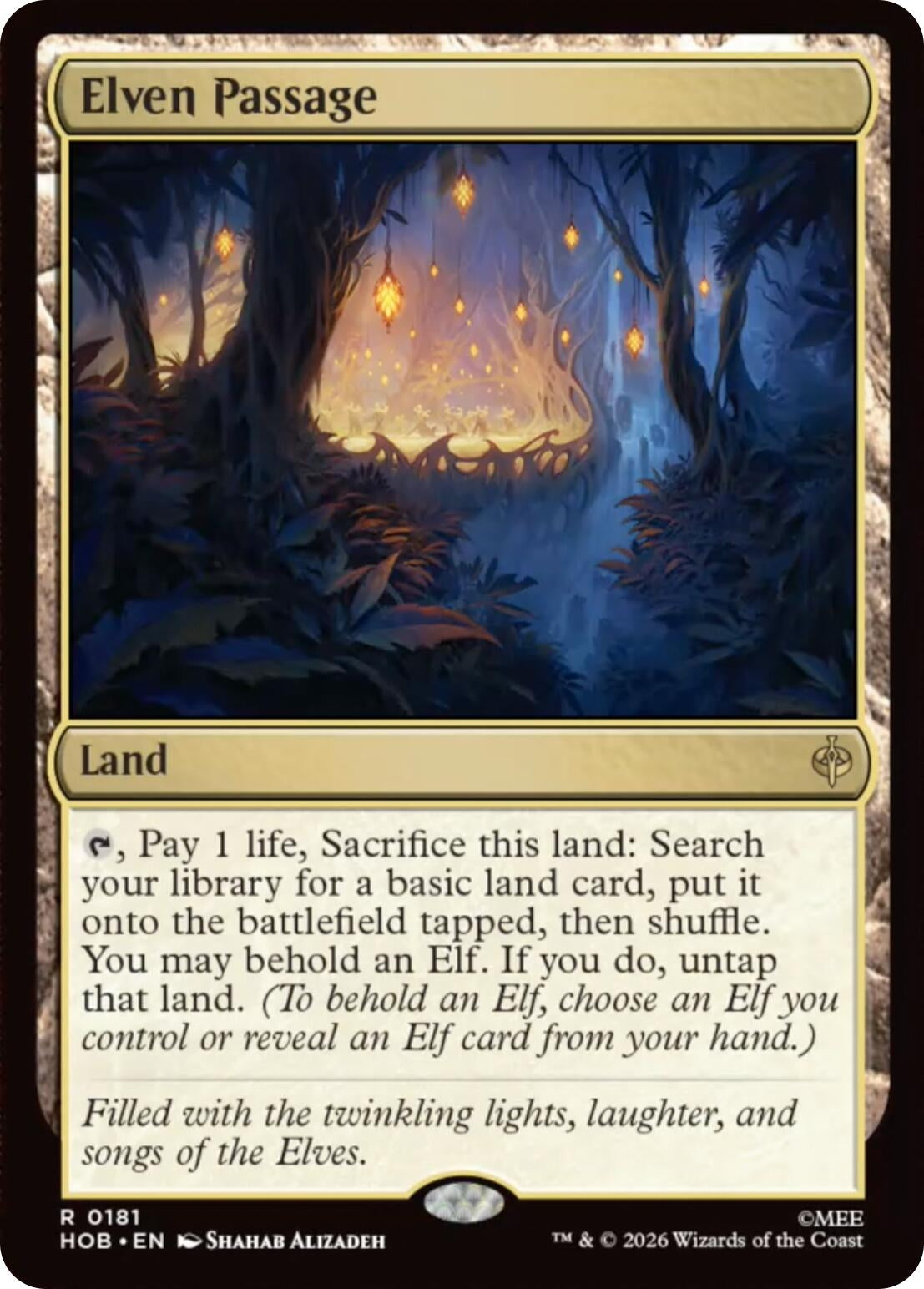 Image for Elven Passage (181) (Foil) (The Hobbit) (HOB) - Magic: The Gathering