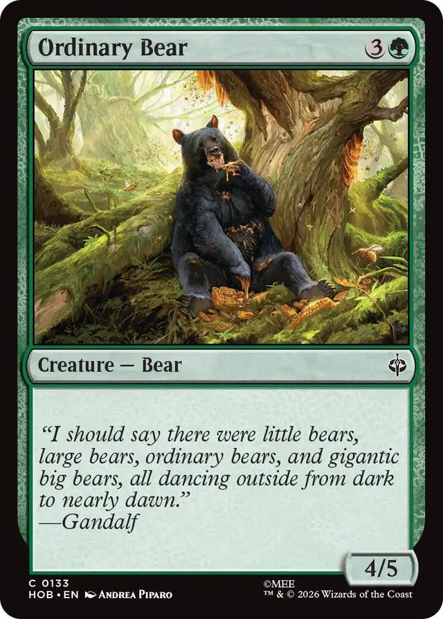 Image for Ordinary Bear (133) (Foil) (The Hobbit) (HOB) - Magic: The Gathering