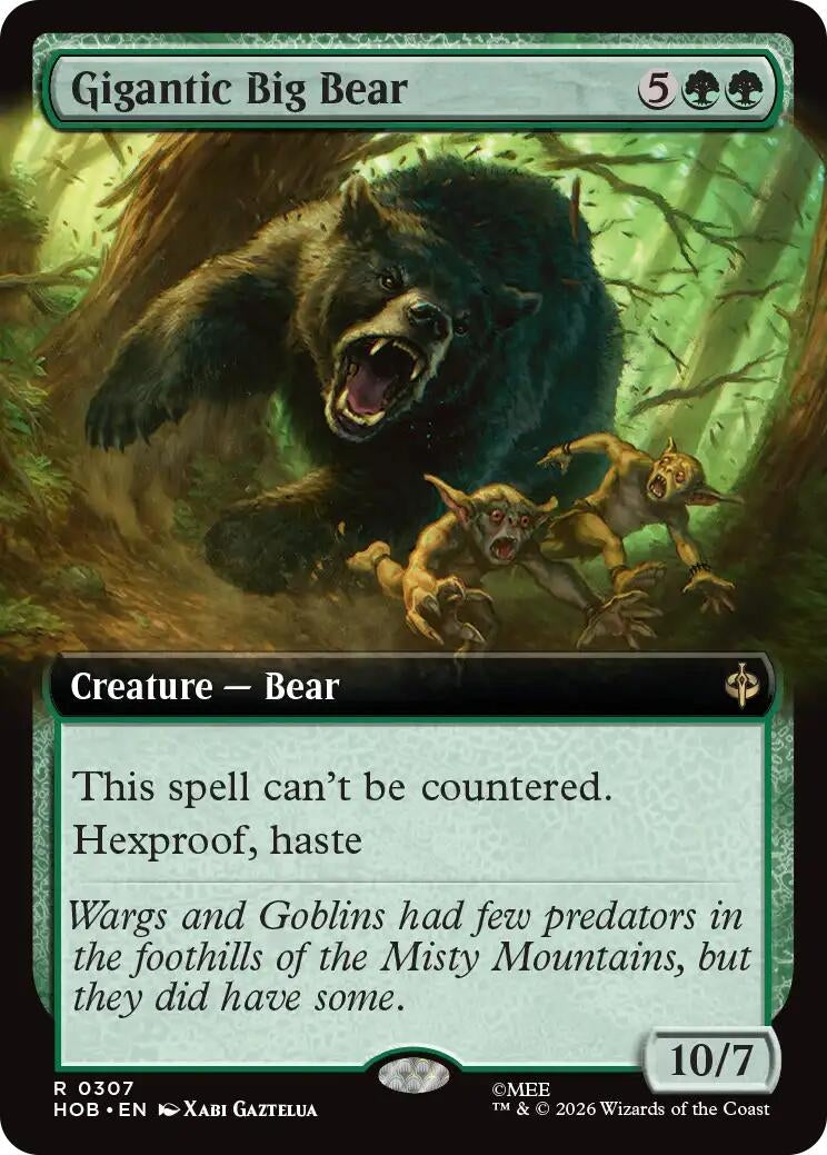 Image for Gigantic Big Bear (Extended Art) (307) (Foil) (The Hobbit) (HOB) - Magic: The Gathering