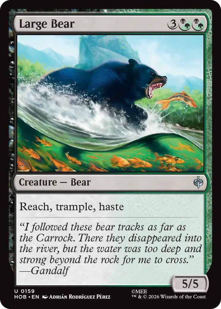 Image for Large Bear (159) (Foil) (The Hobbit) (HOB) - Magic: The Gathering