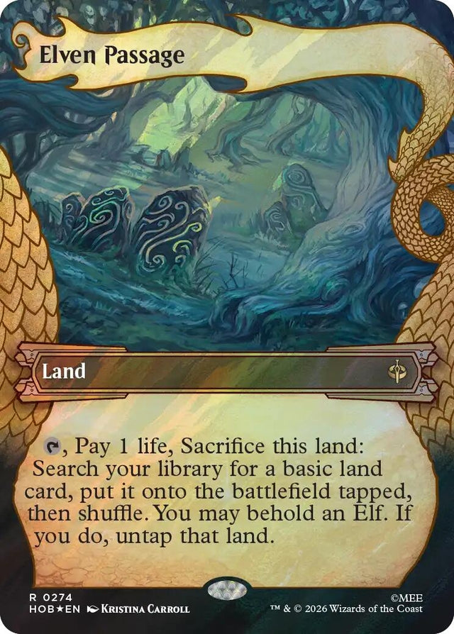 Image for Elven Passage (Showcase) (Surge Foil) (274) (Foil) (The Hobbit) (HOB) - Magic: The Gathering
