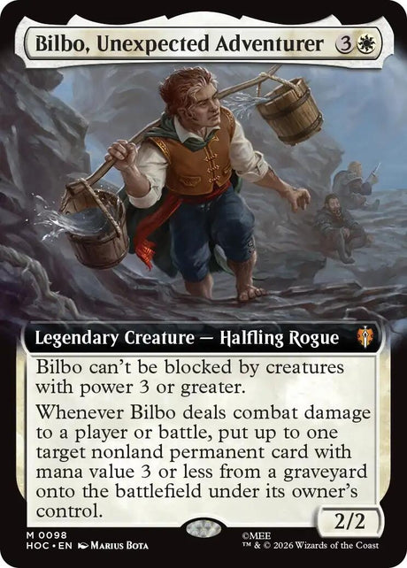 Image for Bilbo, Unexpected Adventurer (Extended Art) (98) (Foil) (The Hobbit: Eternal-Legal) (HOC) - Magic: The Gathering