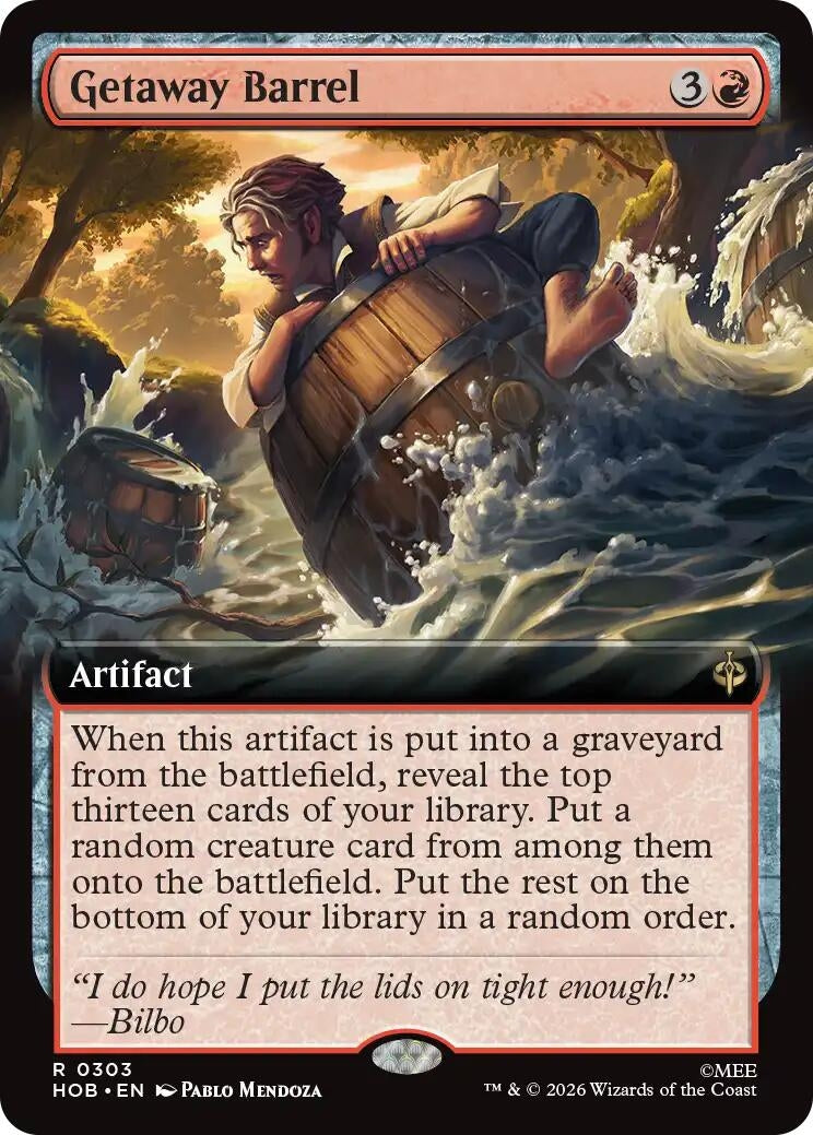 Image for Getaway Barrel (Extended Art) (303) (Foil) (The Hobbit) (HOB) - Magic: The Gathering