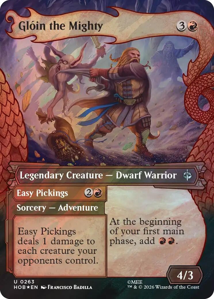Image for Gloin the Mighty (Showcase) (Surge Foil) (263) (Foil) (The Hobbit) (HOB) - Magic: The Gathering