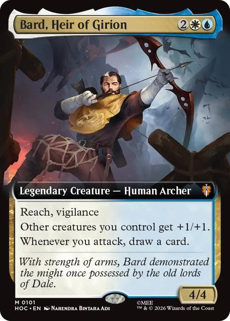 Image for Bard, Heir of Girion (Extended Art) (101) (Foil) (The Hobbit: Eternal-Legal) (HOC) - Magic: The Gathering