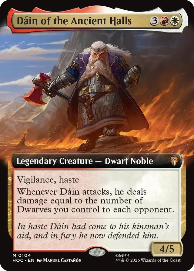 Image for Dain of the Ancient Halls (Extended Art) (104) (Foil) (The Hobbit: Eternal-Legal) (HOC) - Magic: The Gathering