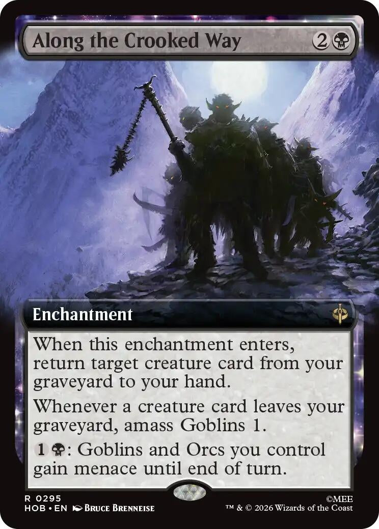 Image for Along the Crooked Way (Extended Art) (295) (Foil) (The Hobbit) (HOB) - Magic: The Gathering