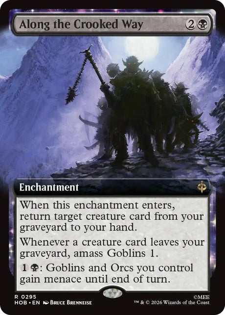 Image for Along the Crooked Way (Extended Art) (295) (Foil) (The Hobbit) (HOB) - Magic: The Gathering