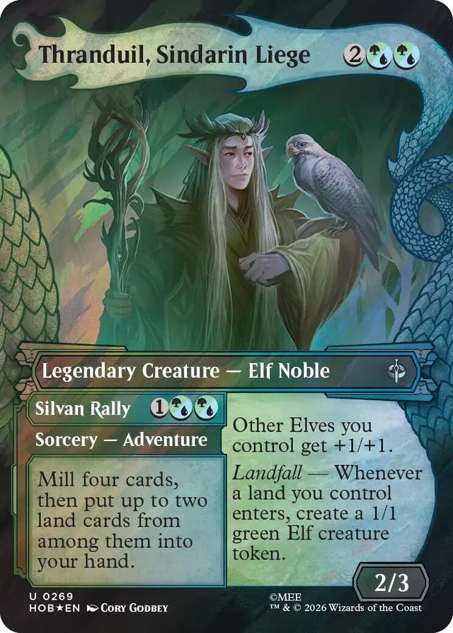 Image for Thranduil, Sindarin Liege (Showcase) (Surge Foil) (269) (Foil) (The Hobbit) (HOB) - Magic: The Gathering