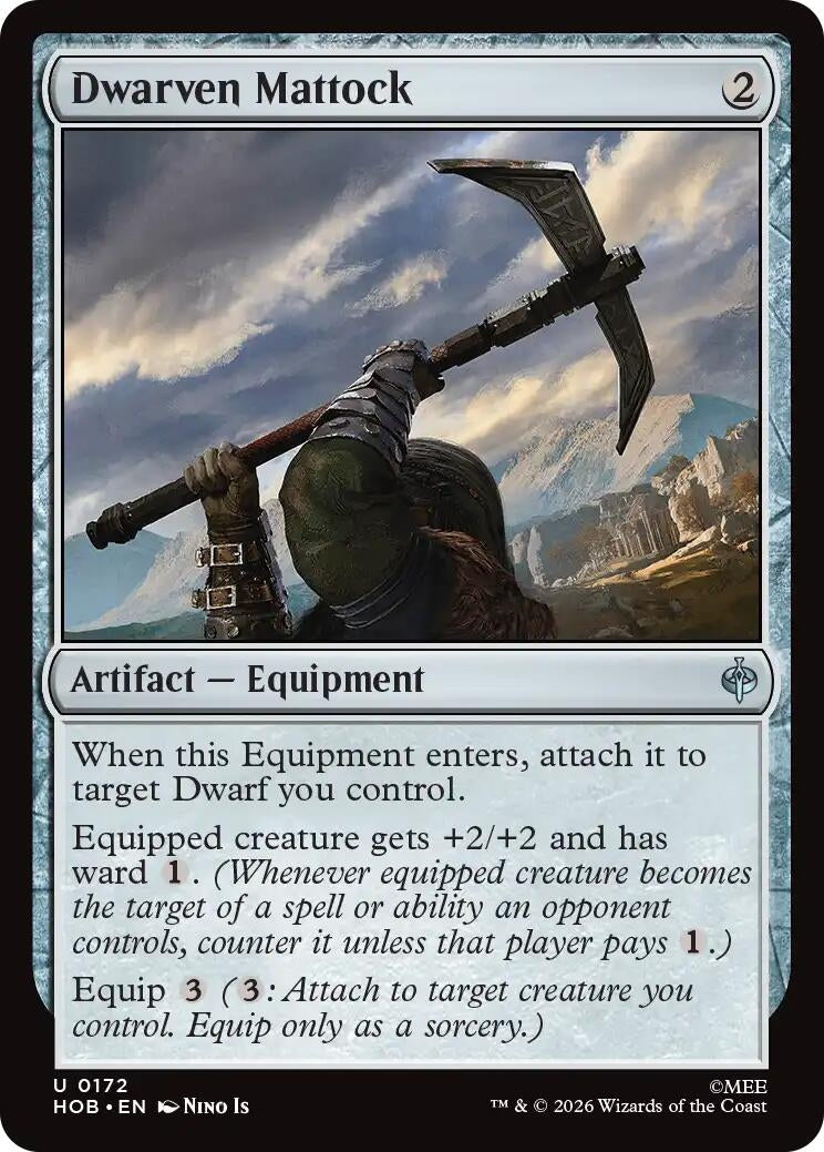 Image for Dwarven Mattock (172) (Foil) (The Hobbit) (HOB) - Magic: The Gathering