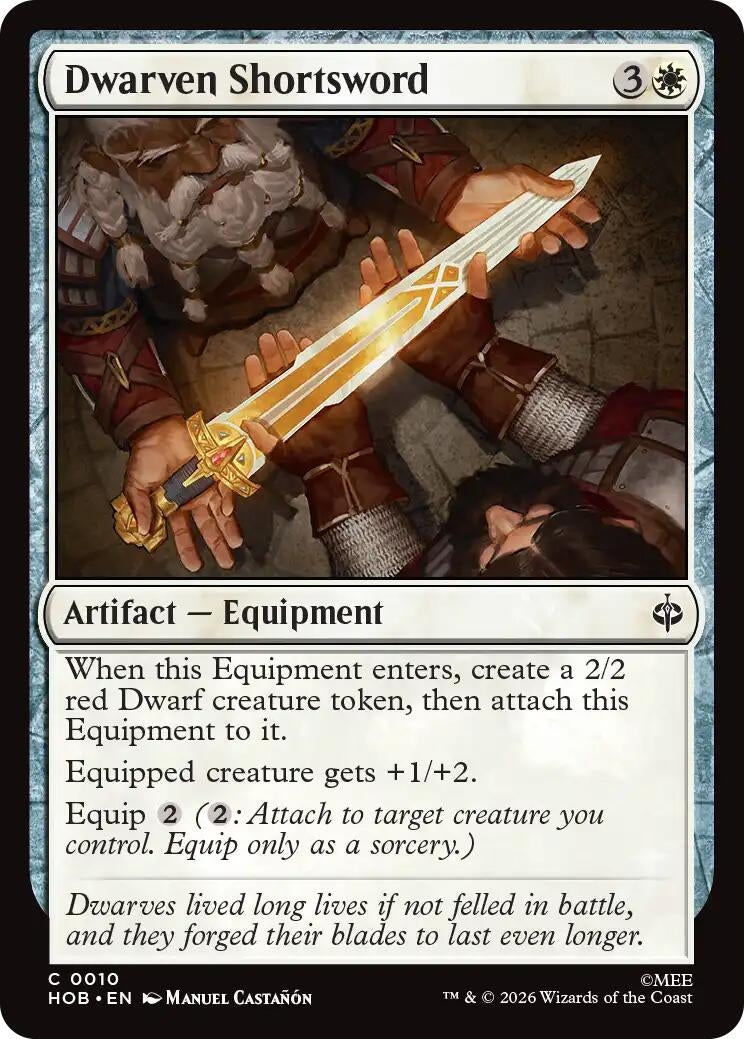 Image for Dwarven Shortsword (10) (Foil) (The Hobbit) (HOB) - Magic: The Gathering