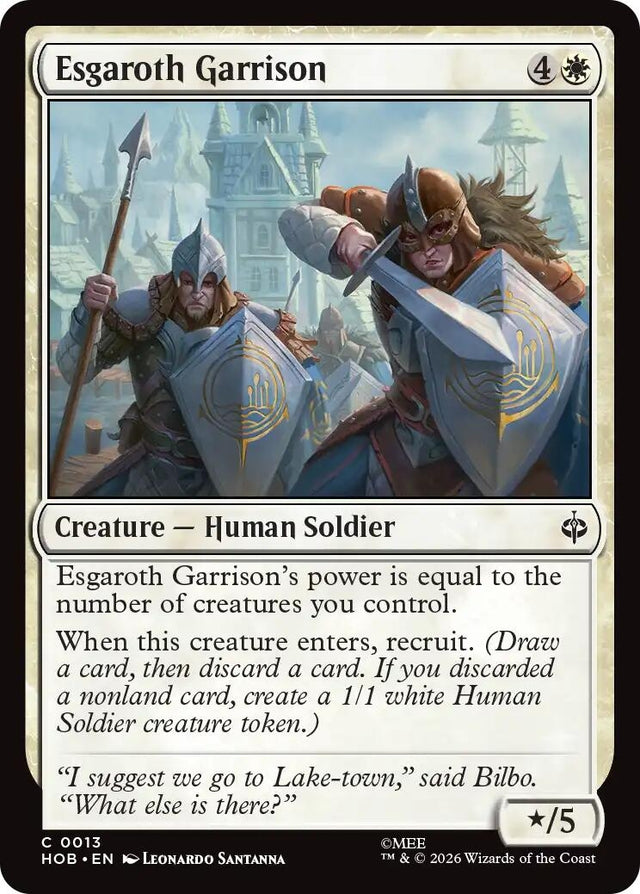 Image for Esgaroth Garrison (13) (Foil) (The Hobbit) (HOB) - Magic: The Gathering