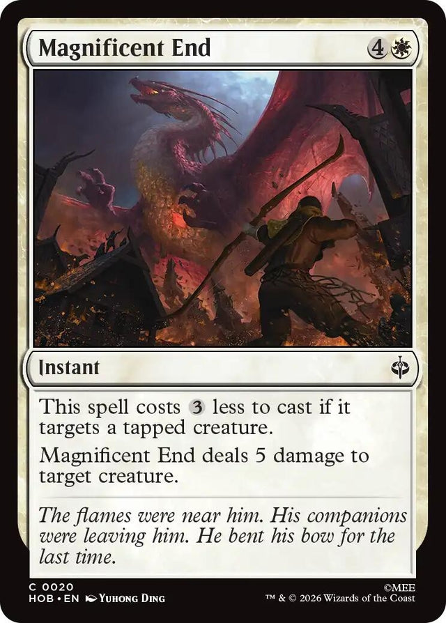 Image for Magnificent End (20) (Foil) (The Hobbit) (HOB) - Magic: The Gathering