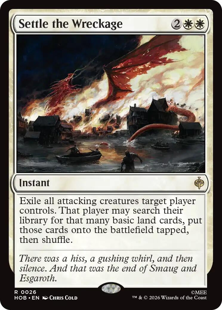 Image for Settle the Wreckage (26) (Foil) (The Hobbit) (HOB) - Magic: The Gathering