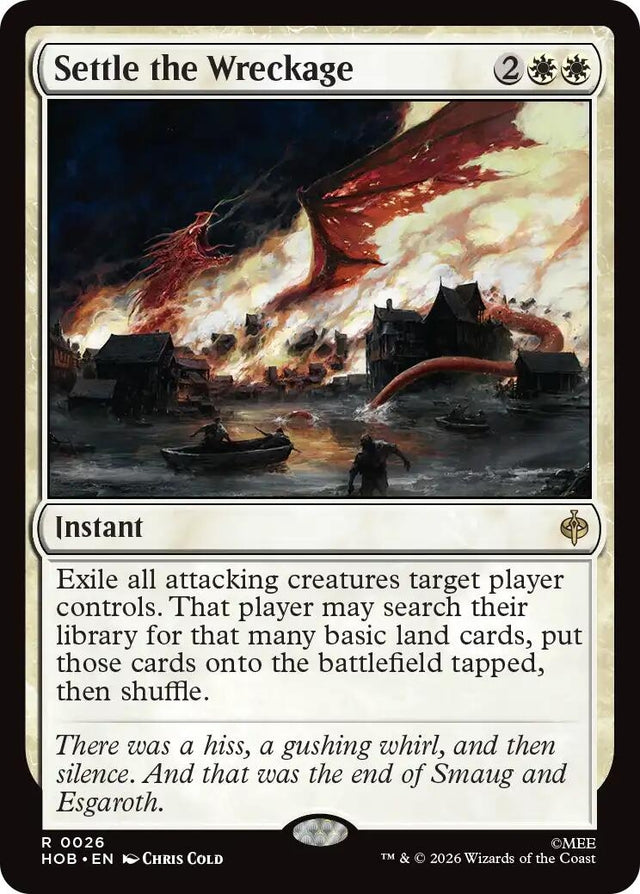 Image for Settle the Wreckage (26) (Foil) (The Hobbit) (HOB) - Magic: The Gathering