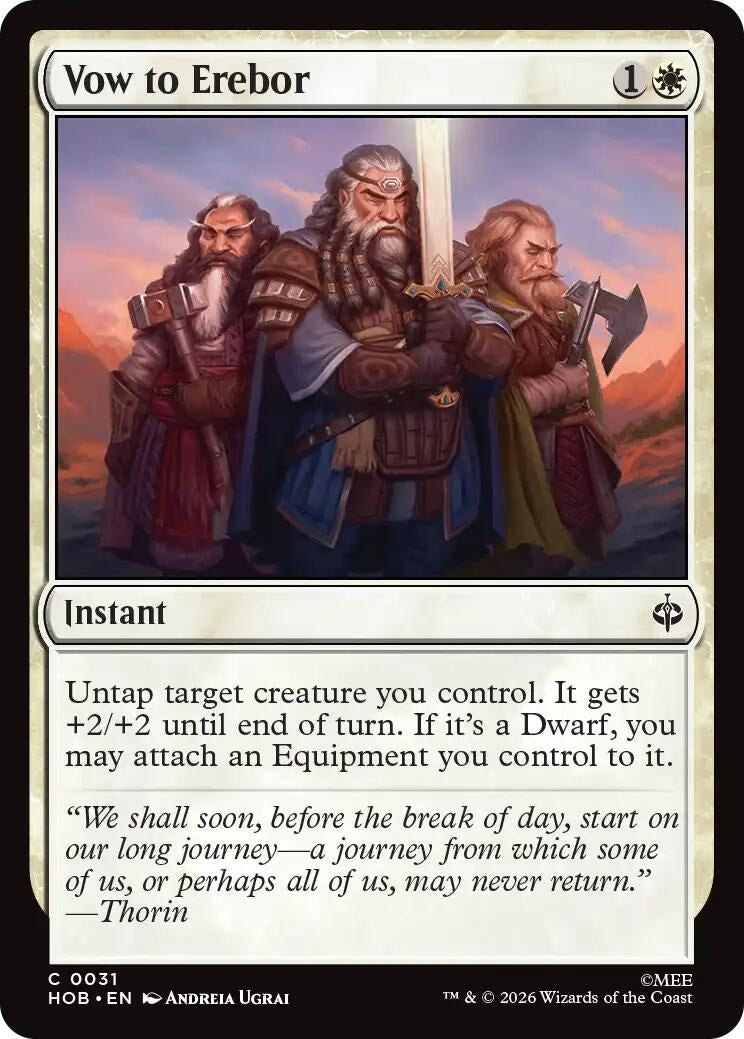 Image for Vow to Erebor (31) (Foil) (The Hobbit) (HOB) - Magic: The Gathering