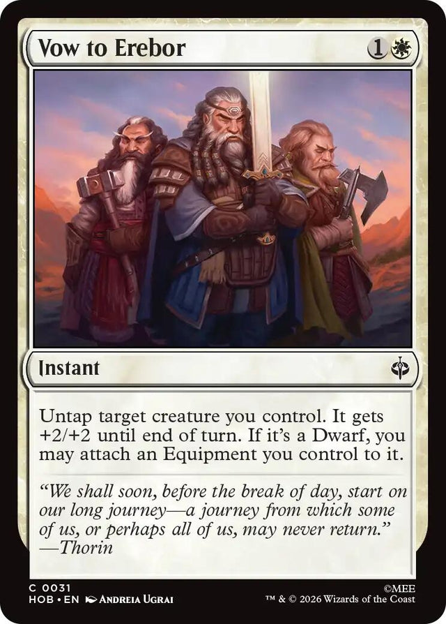 Image for Vow to Erebor (31) (Foil) (The Hobbit) (HOB) - Magic: The Gathering