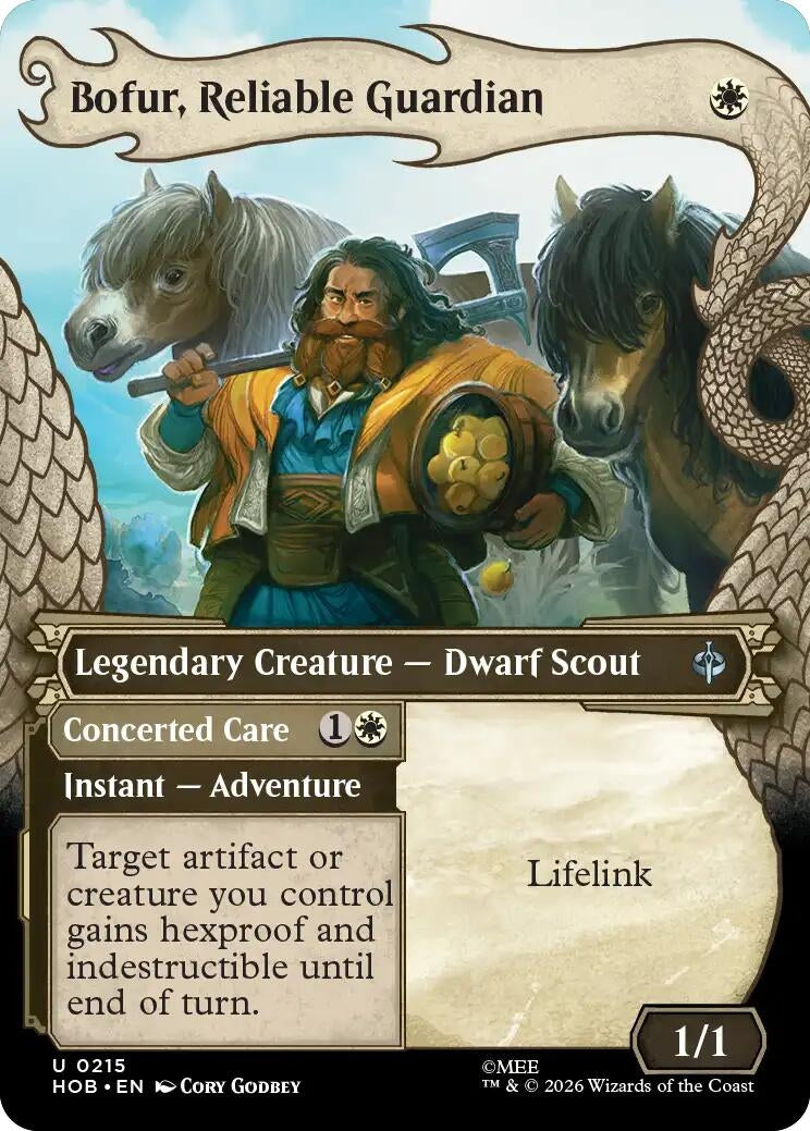 Image for Bofur, Reliable Guardian (Showcase) (215) (Foil) (The Hobbit) (HOB) - Magic: The Gathering