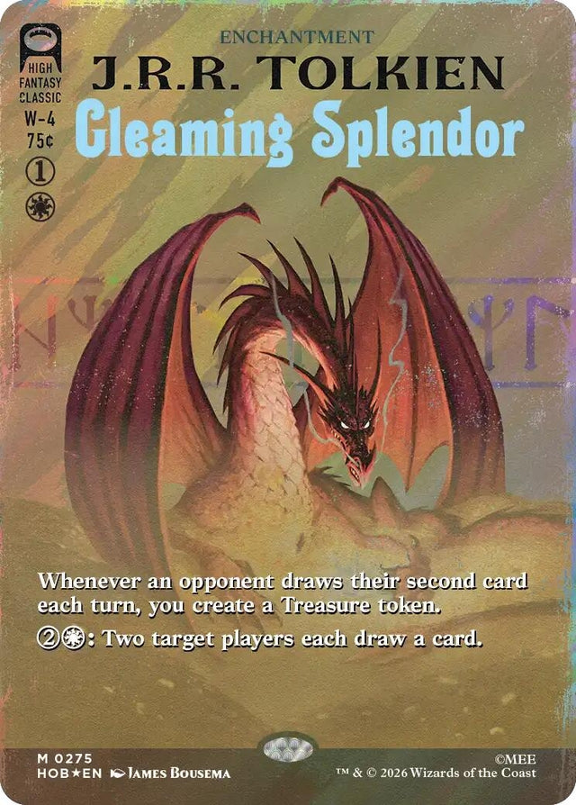 Image for Gleaming Splendor (Borderless) (Surge Foil) (275) (Foil) (The Hobbit) (HOB) - Magic: The Gathering