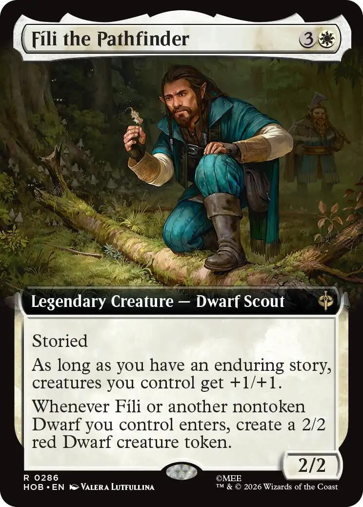 Image for Fili the Pathfinder (Extended Art) (286) (Foil) (The Hobbit) (HOB) - Magic: The Gathering
