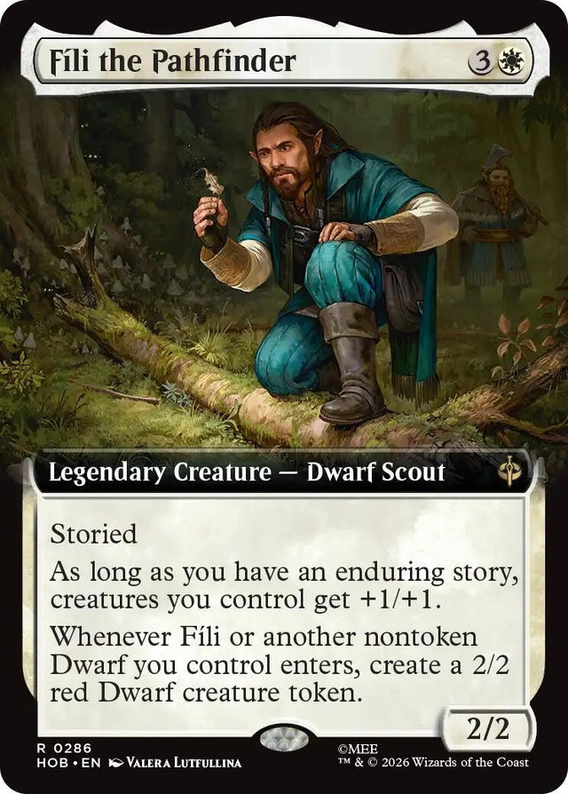 Image for Fili the Pathfinder (Extended Art) (286) (Foil) (The Hobbit) (HOB) - Magic: The Gathering