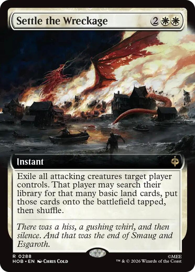 Image for Settle the Wreckage (Extended Art) (288) (Foil) (The Hobbit) (HOB) - Magic: The Gathering