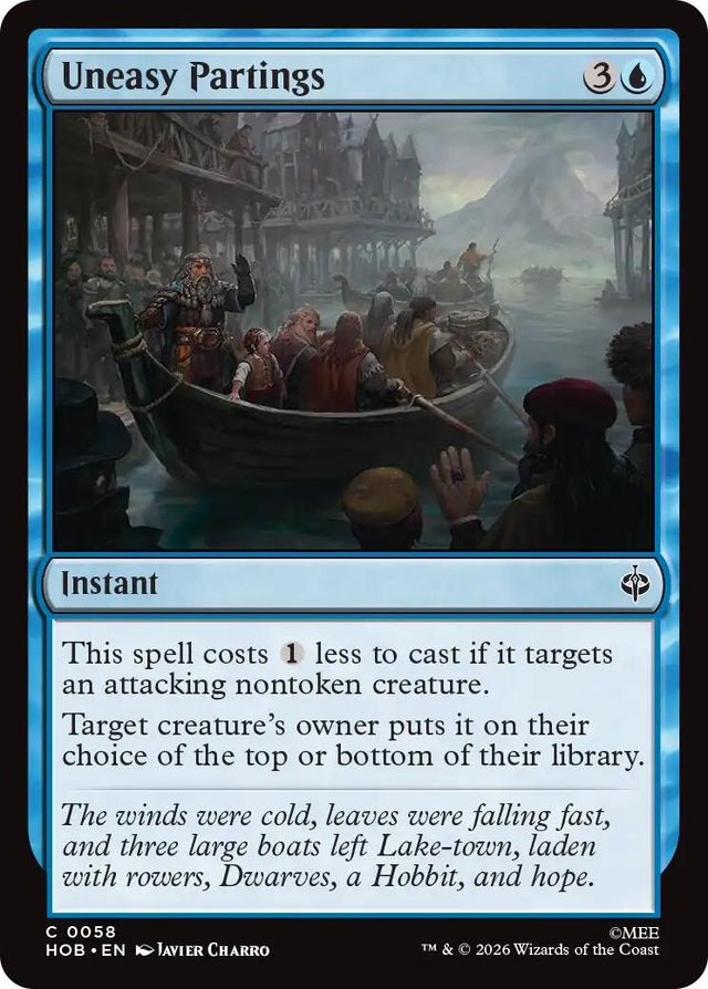 Image for Uneasy Partings (58) (The Hobbit) (HOB) - Magic: The Gathering