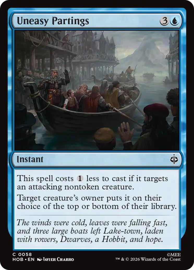Image for Uneasy Partings (58) (Foil) (The Hobbit) (HOB) - Magic: The Gathering