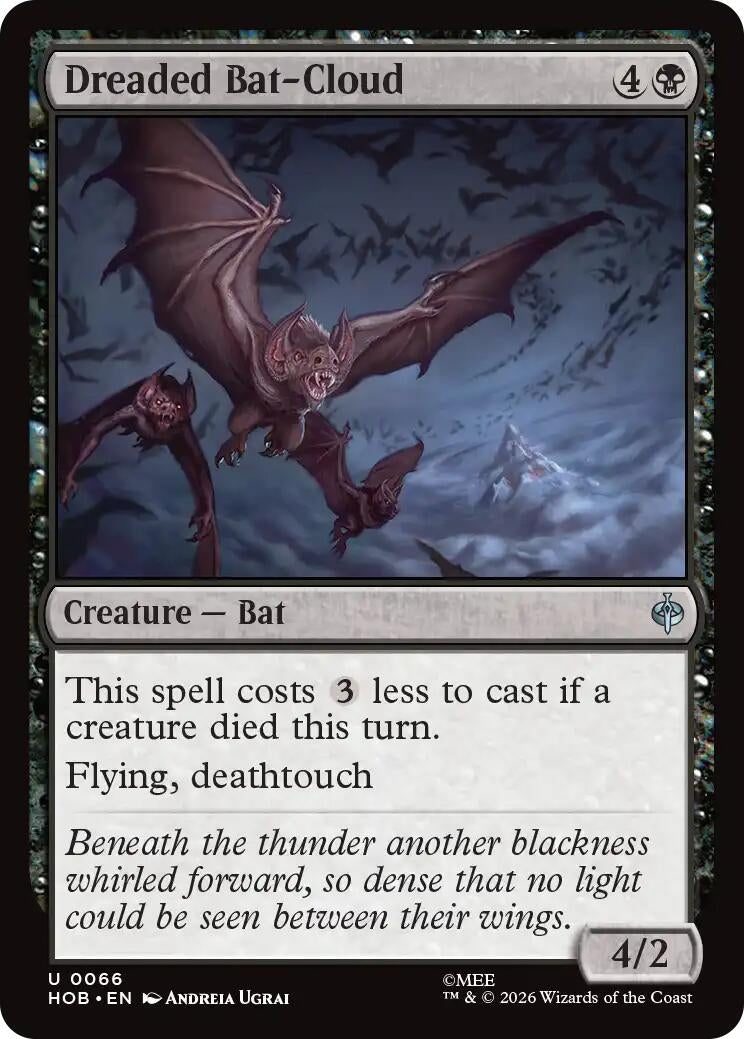 Image for Dreaded Bat-Cloud (66) (Foil) (The Hobbit) (HOB) - Magic: The Gathering