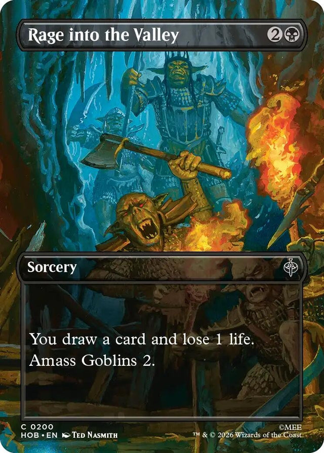 Image for Rage into the Valley (Borderless) (200) (Foil) (The Hobbit) (HOB) - Magic: The Gathering