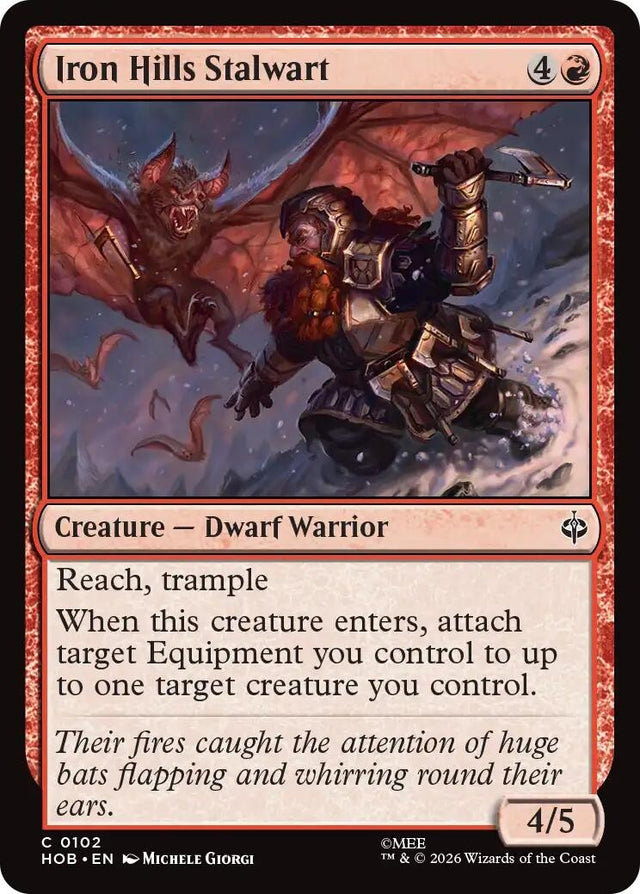 Image for Iron Hills Stalwart (102) (Foil) (The Hobbit) (HOB) - Magic: The Gathering