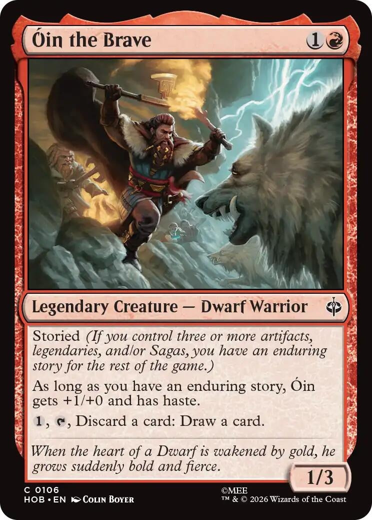 Image for Oin the Brave (106) (Foil) (The Hobbit) (HOB) - Magic: The Gathering