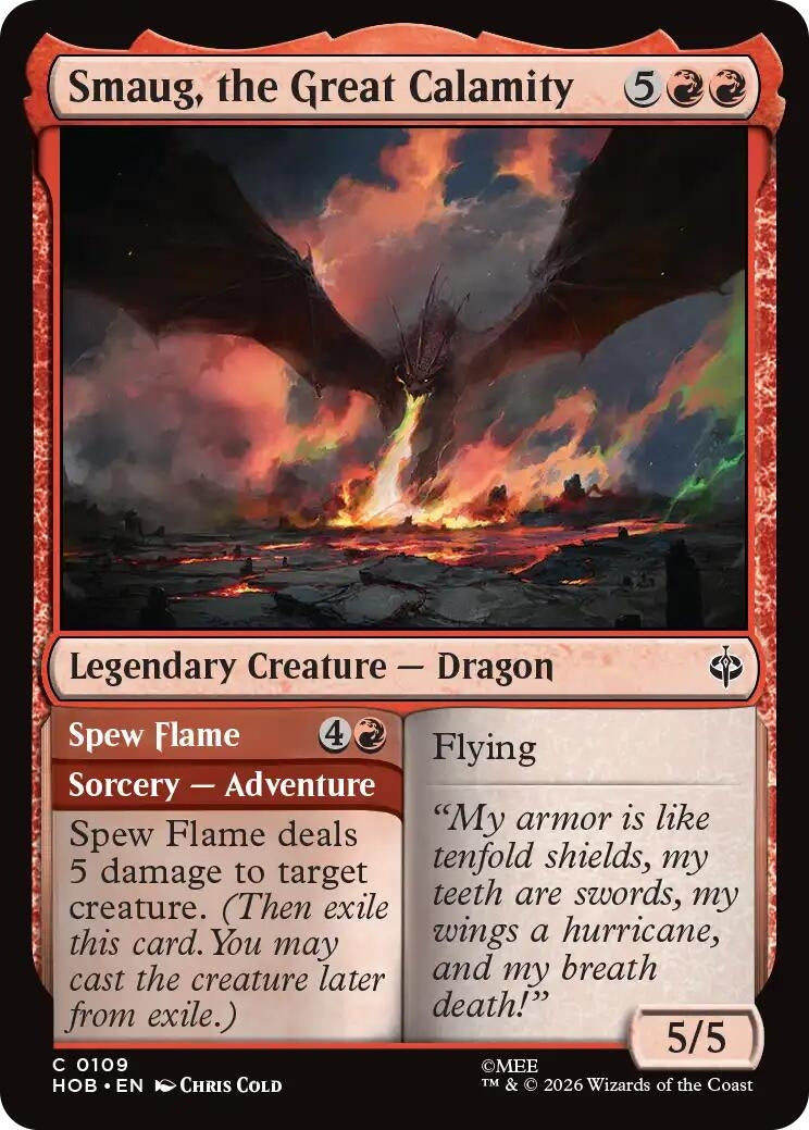 Image for Smaug, the Great Calamity (109) (Foil) (The Hobbit) (HOB) - Magic: The Gathering
