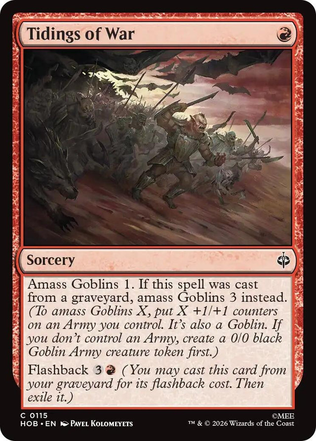 Image for Tidings of War (115) (Foil) (The Hobbit) (HOB) - Magic: The Gathering