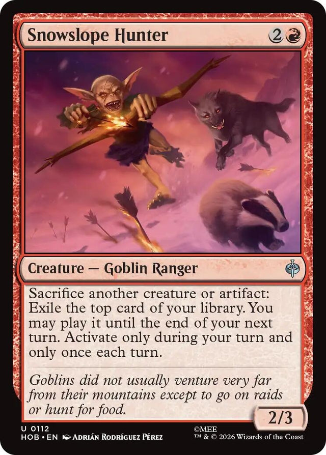 Image for Snowslope Hunter (112) (Foil) (The Hobbit) (HOB) - Magic: The Gathering