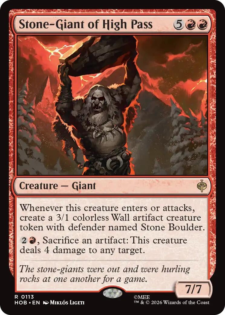 Image for Stone-Giant of High Pass (113) (Foil) (The Hobbit) (HOB) - Magic: The Gathering