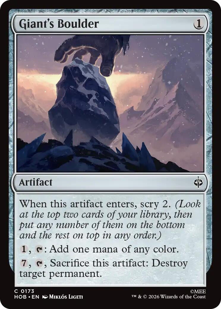 Image for Giant's Boulder (173) (Foil) (The Hobbit) (HOB) - Magic: The Gathering