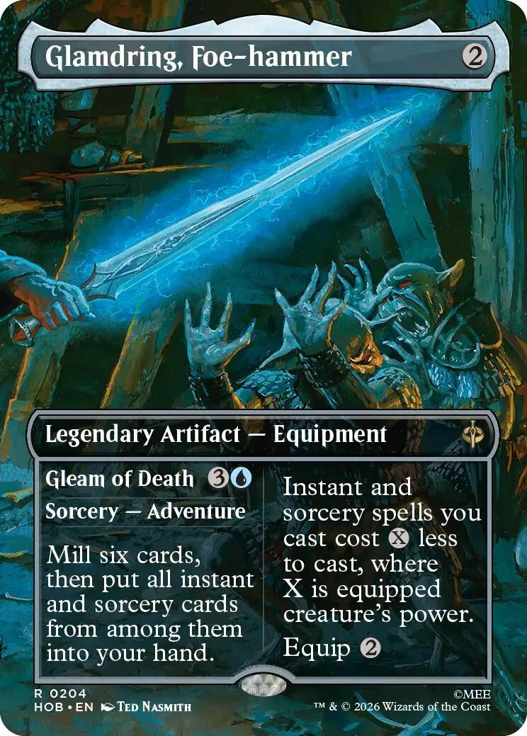 Image for Glamdring, Foe-hammer (Borderless) (204) (Foil) (The Hobbit) (HOB) - Magic: The Gathering