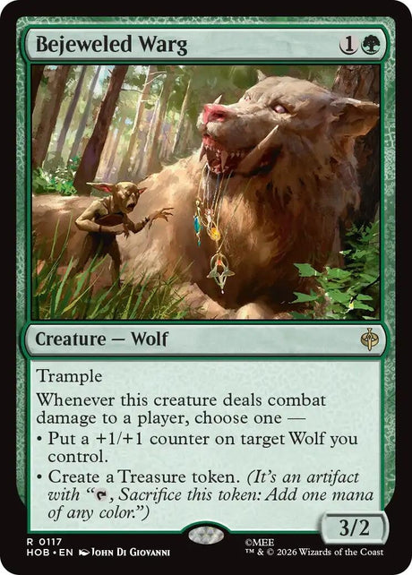 Image for Bejeweled Warg (117) (Foil) (The Hobbit) (HOB) - Magic: The Gathering