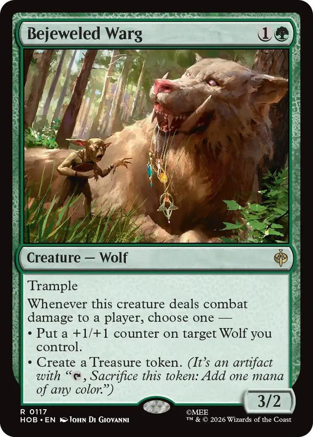 Image for Bejeweled Warg (117) (Foil) (The Hobbit) (HOB) - Magic: The Gathering