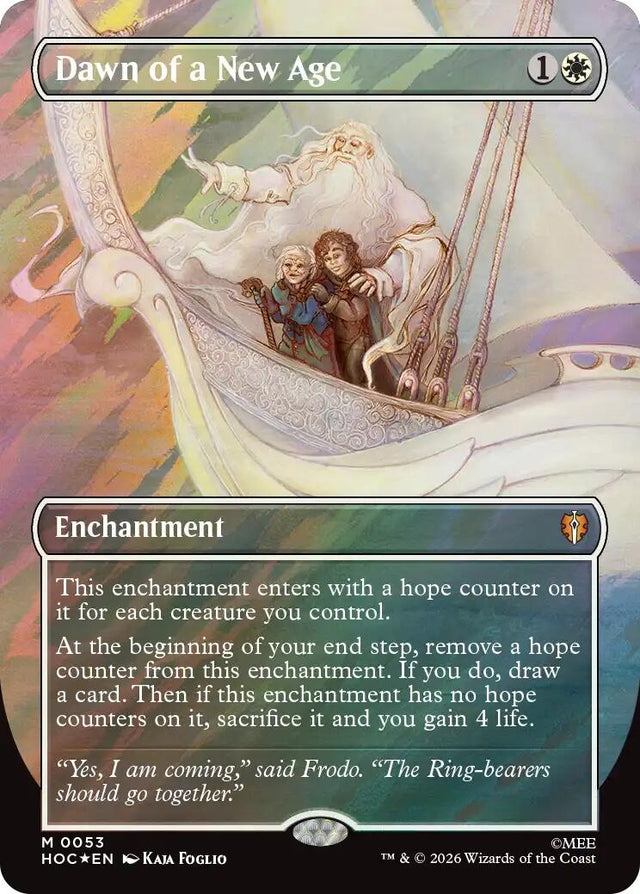 Image for Dawn of a New Age (Borderless) (Surge Foil) (53) (Foil) (The Hobbit: Eternal-Legal) (HOC) - Magic: The Gathering