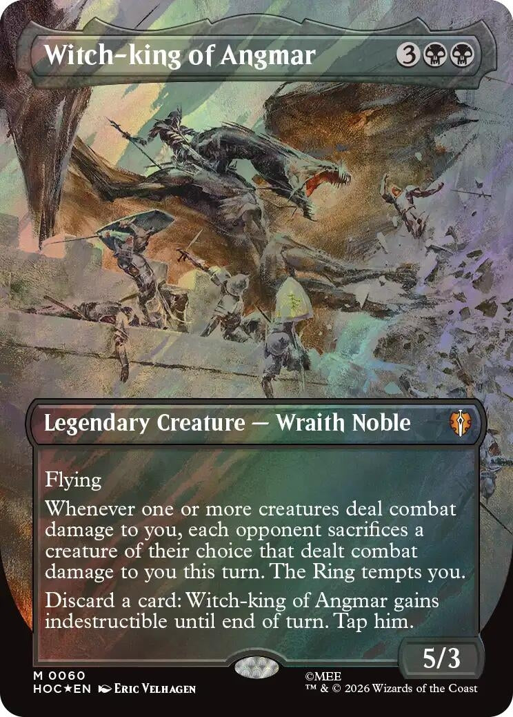 Image for Witch-king of Angmar (Borderless) (Surge Foil) (60) (Foil) (The Hobbit: Eternal-Legal) (HOC) - Magic: The Gathering
