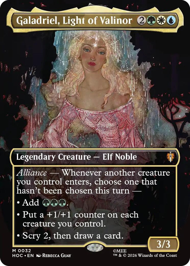 Image for Galadriel, Light of Valinor (Borderless) (32) (Foil) (The Hobbit: Eternal-Legal) (HOC) - Magic: The Gathering