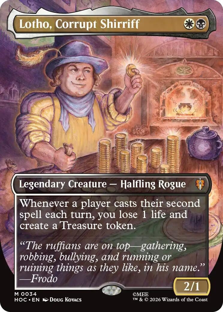 Image for Lotho, Corrupt Shirriff (Borderless) (34) (Foil) (The Hobbit: Eternal-Legal) (HOC) - Magic: The Gathering