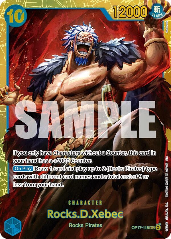 Image for Rocks.D.Xebec (118) (OP17-118) (Foil) (The World's Strongest Warriors) (OP17) - One Piece Card Game