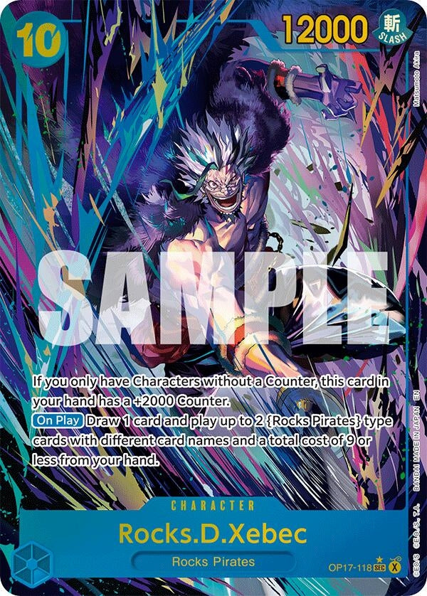 Image for Rocks.D.Xebec (118) (Alternate Art) (OP17-118) (Foil) (The World's Strongest Warriors) (OP17) - One Piece Card Game