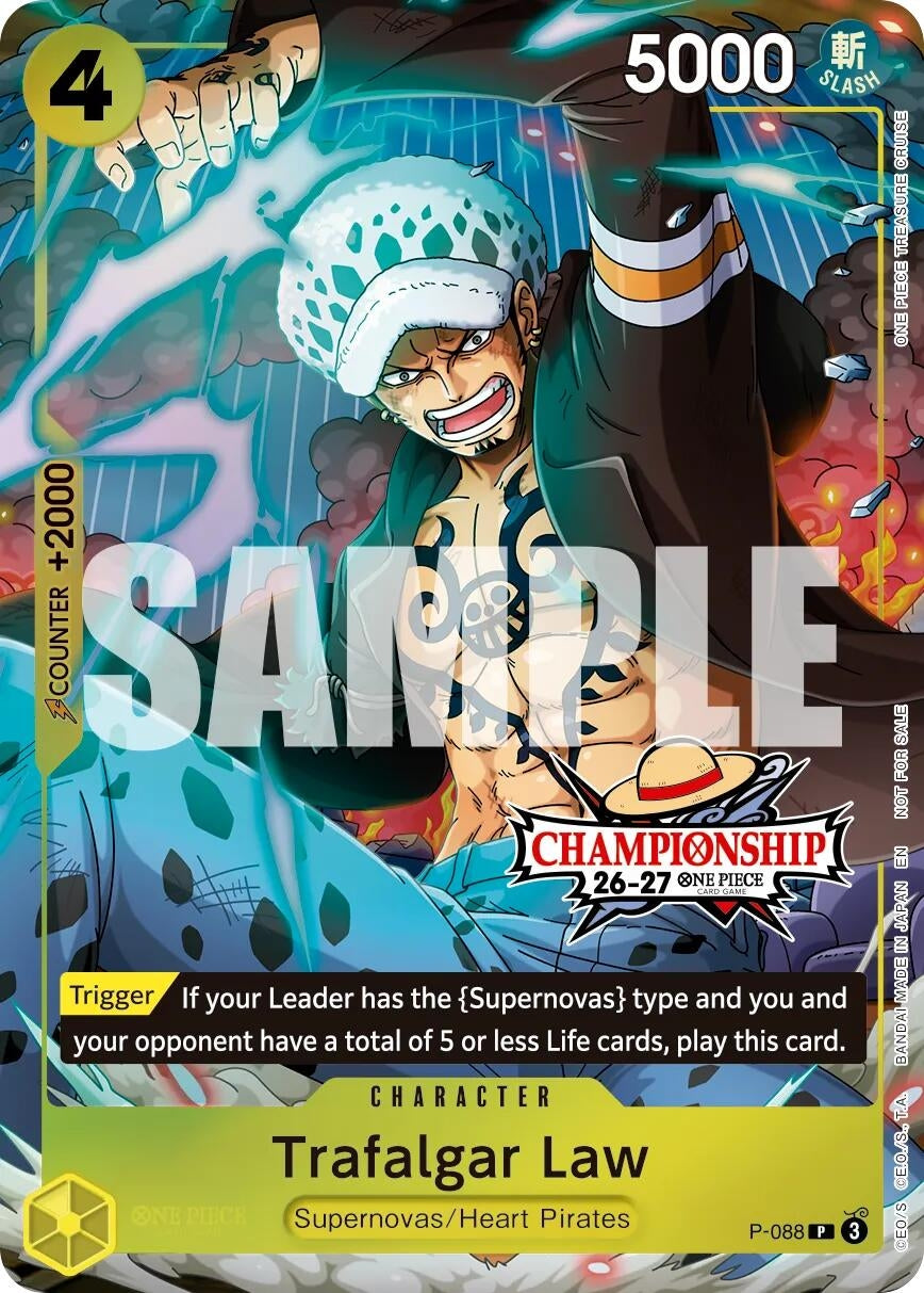 Image for Trafalgar Law (CS 26-27 Event Pack Finalist Ver.) (P-088) (Foil) (One Piece Promotion Cards) (OP-PR) - One Piece Card Game